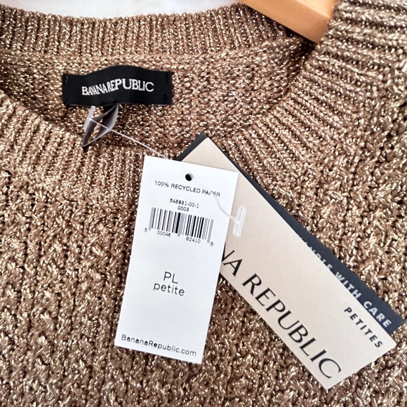 Banana Republic Sweaters - Banana Republic Gold Metallic Sweater